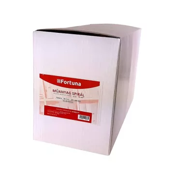 Iratspirál műanyag FORTUNA 38mm 281-340 lap fekete 50/dob