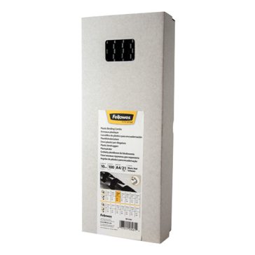   Iratspirál műanyag FELLOWES 10mm fekete műanyag spirál 41-55 lap 100 darabos