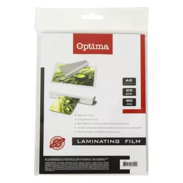 Lamináló fólia OPTIMA A/5 80 mikron fényes 25/csom