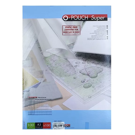 Lamináló fólia OPUS A/3 303x426mm 100 mikron fényes 100/dob Lamináló fólia OPUS A/3 303x426mm 100 mikron fényes 100/dob