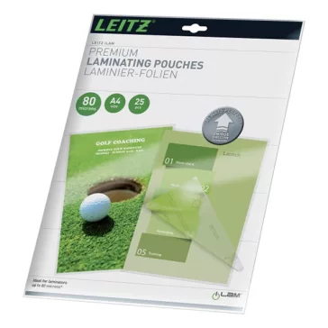   Meleglamináló fólia LEITZ standrard A/4 80 mikronos UDT technológiával 25 darabos