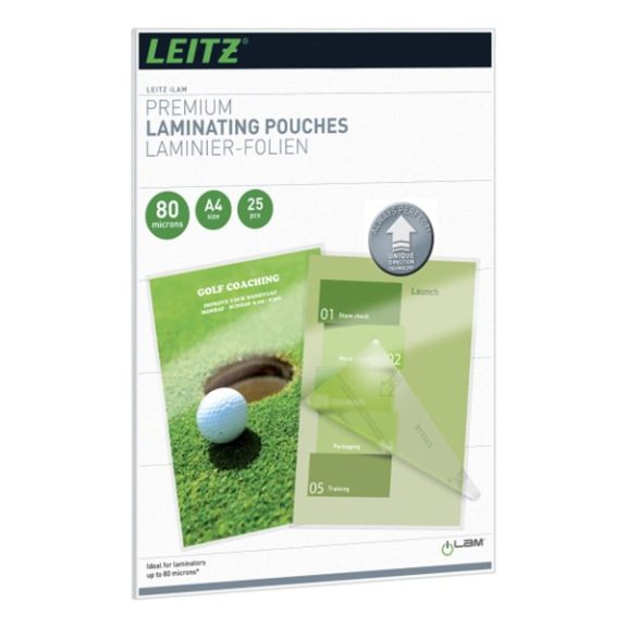 Meleglamináló fólia LEITZ standrard A/4 80 mikronos UDT technológiával 25 darabos
