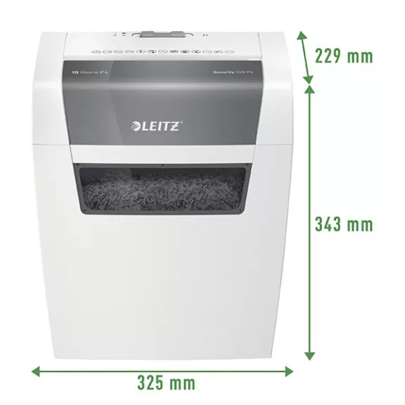 Iratmegsemmisítő LEITZ IQ Home Paper konfetti P4 6 lap fehér