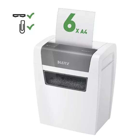 Iratmegsemmisítő LEITZ IQ Home Paper konfetti P4 6 lap fehér