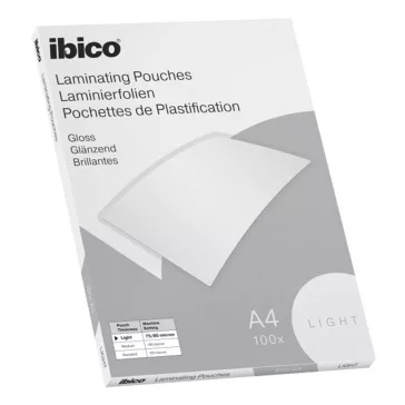   Lamináló fólia IBICO A/4 216x303mm 75-80 mikron fényes 100/dob