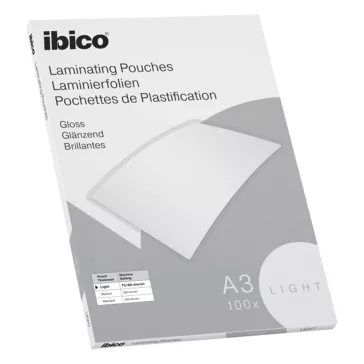   Lamináló fólia IBICO A/3 303x426mm 75-80 mikron fényes 100/dob