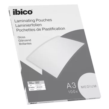   Lamináló fólia IBICO A/3 303x426mm 100 mikron fényes 100/dob