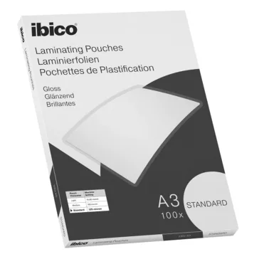   Lamináló fólia IBICO A/3 303x426mm 125 mikron fényes 100/dob