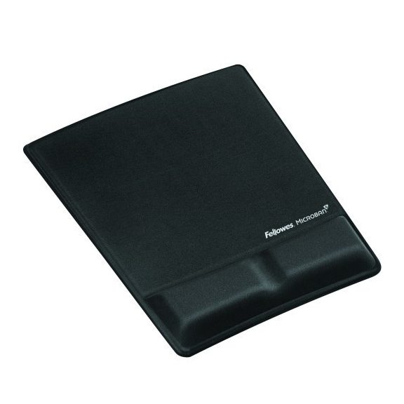 Egéralátét géltöltésű csuklótámasszal FELLOWES Health-V Fabrik fekete