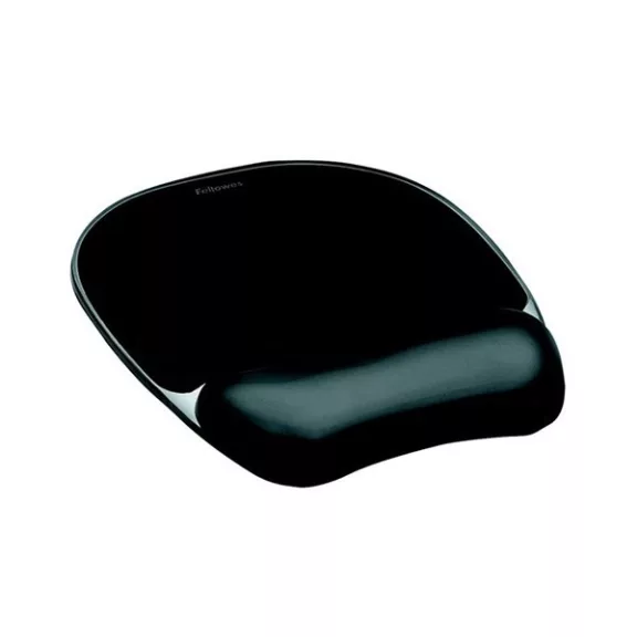 Egéralátét géltöltésű csuklótámasszal FELLOWES Crystal Gel fekete Egéralátét géltöltésű csuklótámasszal FELLOWES Crystal Gel fekete