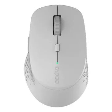   Egér vezeték nélküli RAPOO M300 bluetooth 2,4 GHz 6 gombos világosszürke
