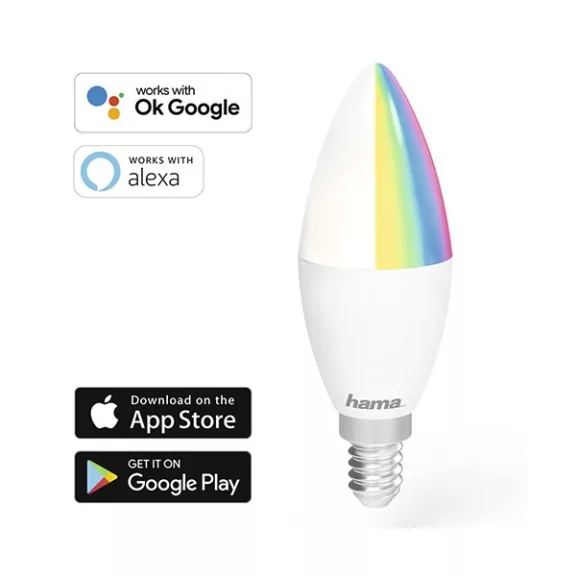 LED izzó HAMA E14 4,5W RGB okos WIFI LED izzó HAMA E14 4,5W RGB okos WIFI