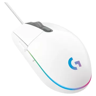   Egér vezetékes LOGITECH G203 Lightsync USB 6 gombos 8000 DPI fehér