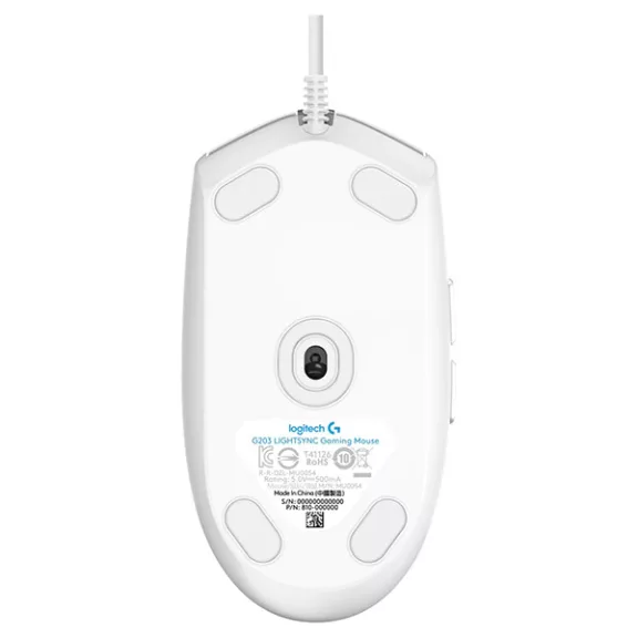 Egér vezetékes LOGITECH G203 Lightsync USB 6 gombos 8000 DPI fehér Egér vezetékes LOGITECH G203 Lightsync USB 6 gombos 8000 DPI fehér