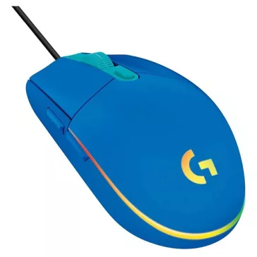  Egér vezetékes LOGITECH G203 LightSync USB 6 gombos 8000 DPI kék