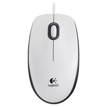 Egér vezetékes LOGITECH M100 USB 1000 DPI fehér