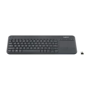   Billentyűzet vezeték nélküli LOGITECH K400 Plus Touchpad fekete