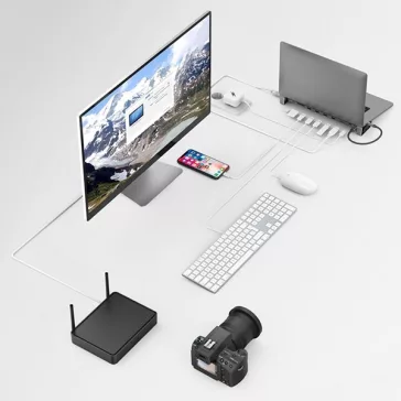   Elosztó HUB HAMA USB Type-C + 4xUSB 3.1/HDMI/LAN/USB Type-C/PD/SD