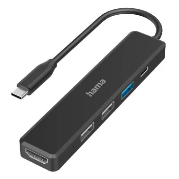   Elosztó HUB HAMA USB 3.2 + USB 3.2/2xUSB 2.0/HDMI/USB Type-C