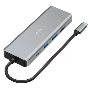   Elosztó HUB HAMA USB 3.1 + 4xUSB 3.1/2xHDMI/LAN/USB-C + tápegység