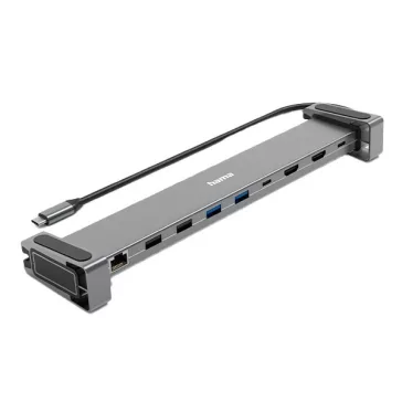   Elosztó HUB HAMA USB 3.1 + USB 3.1/2xHDMI/LAN/USB-C + tápegység