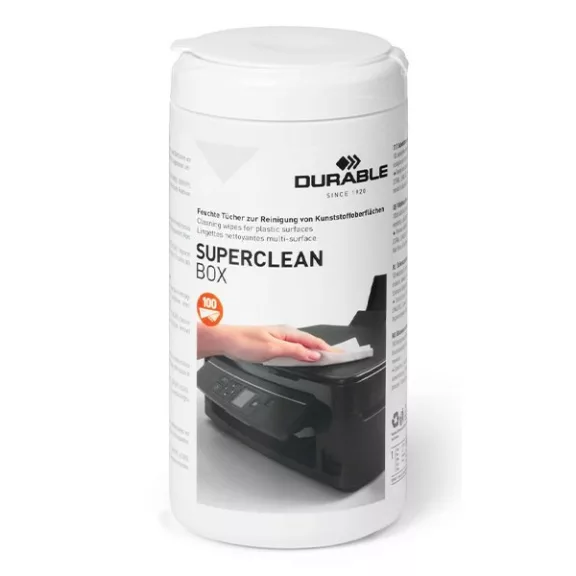 Tisztítókendő DURABLE műanyaghoz 100 darabos Tisztítókendő DURABLE műanyaghoz 100 darabos