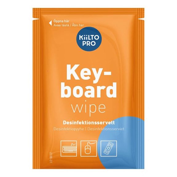 Tisztítókendő KiiLTO PRO műanyagohoz fertőtlenítő egyesével csomagolt 80 darabos