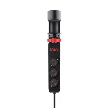   Kábel hosszabbító IOIO asztalhoz rögzíthető 3 aljzat 1,5m, 2xUSB-A, 1xUSB-C fekete