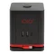 Kábel hosszabbító IOIO 3 aljzat 1,5m, 2xUSB-A, 1xUSB-C fekete