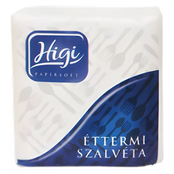 Szalvéta HIGI éttermi-gastro fehér 1 rétegű 600 lapos Szalvéta HIGI éttermi-gastro fehér 1 rétegű 600 lapos