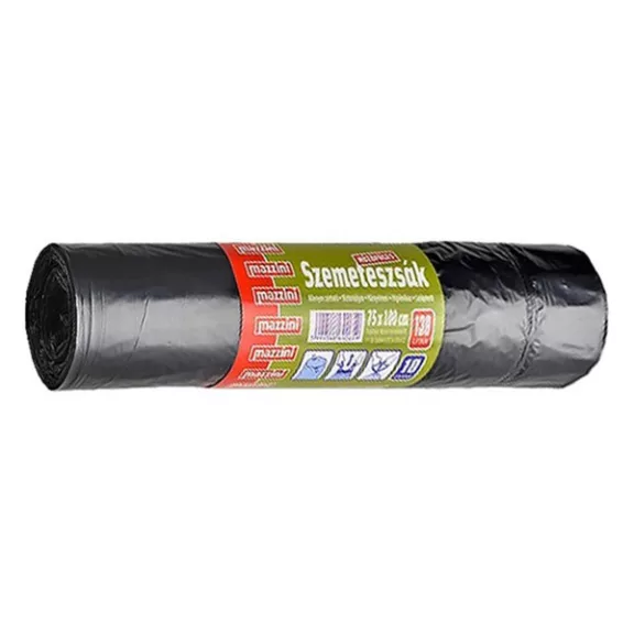Szemeteszsák MAZZINI 130L húzófüles 10 darabos Szemeteszsák MAZZINI 130L húzófüles 10 darabos
