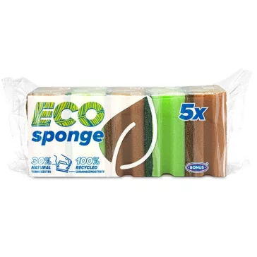   Mosogatószivacs BONUS Eco formázott 9,5x7,1x4,5cm 5 darabos