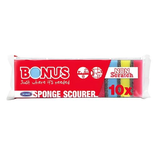 Mosogatószivacs BONUS Eco 8x5x2,7cm 10 darabos