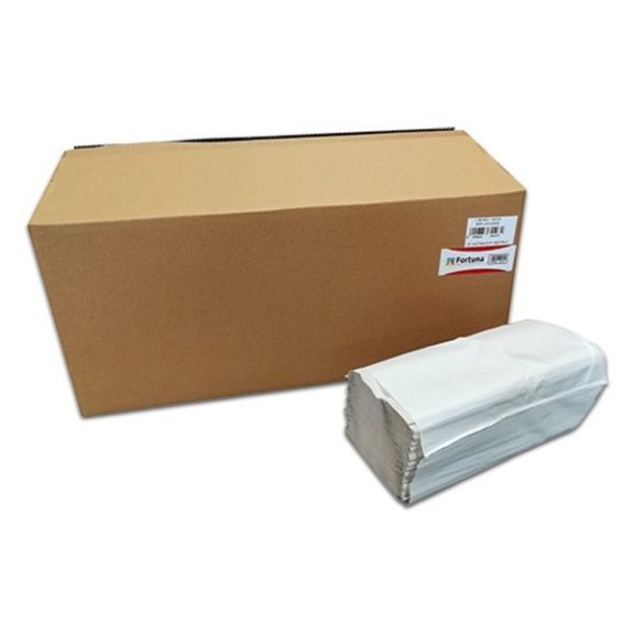 Kéztörlő hajtogatott FORTUNA ("Z/V") 25x23 cm 250 lap natúr 1 rétegű 20/dob