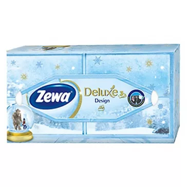 Papírzsebkendő ZEWA Deluxe 3 rétegű  90 darabos dobozos