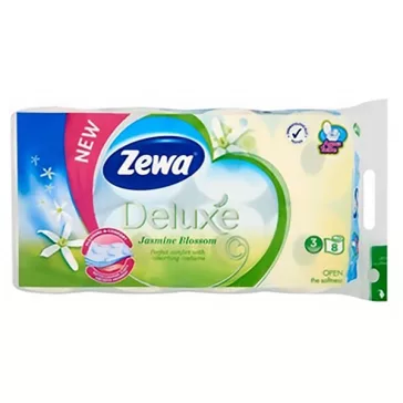 Toalettpapír ZEWA Deluxe Jasmine 3 rétegű 8 tekercses