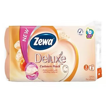   Toalettpapír ZEWA Deluxe Cashmere Peach 3 rétegű 8 tekercses