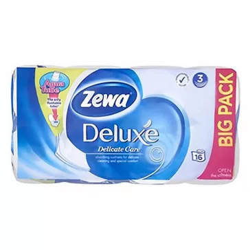 Toalettpapír ZEWA Deluxe Pure White 3 rétegű 16 tekercses