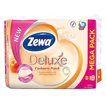   Toalettpapír ZEWA Deluxe Cashmere Peach 3 rétegű 24 tekercses