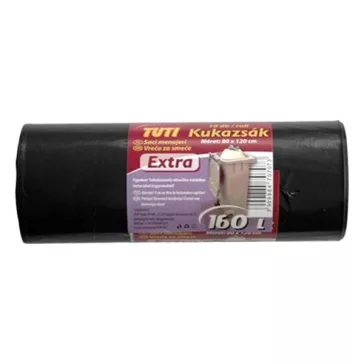 Szemeteszsák TUTI 160L köthető füles Extra 10 darabos