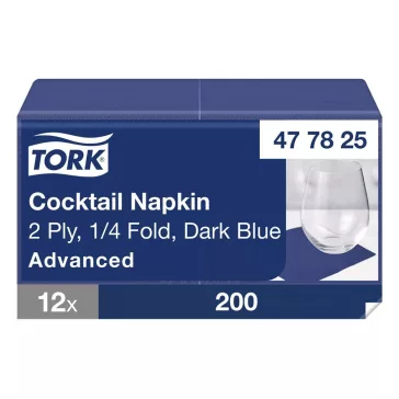   Szalvéta TORK Advanced 477825  2 rétegű 24x24 cm 1/4 hajtogatott kék
