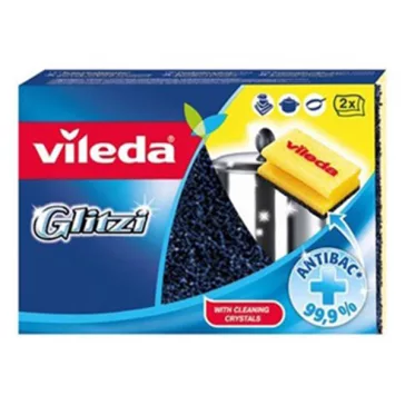   Mosogatószivacs VILEDA Glitzi formázott dörzsi antibakteriális 2 darabos