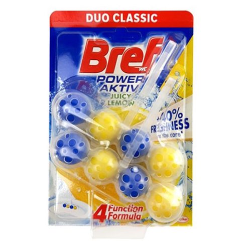 Toalett illatosító golyó BREF Power Aktiv Lemon 2x50 g