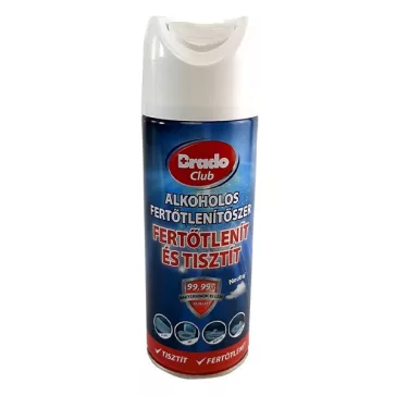  Alkoholos fertőtlenítő hatású tisztító spray BRADOCLUB 400 ml