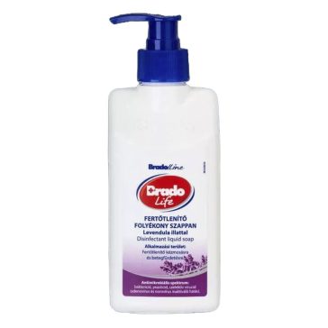   Kézfertőtlenítő folyékony szappan pumpás BRADOLIFE 350 ml levendula