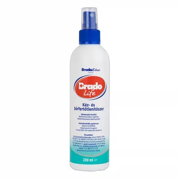 Kéz és bőrfertőtlenítő pumpás BRADOLIFE 250ml