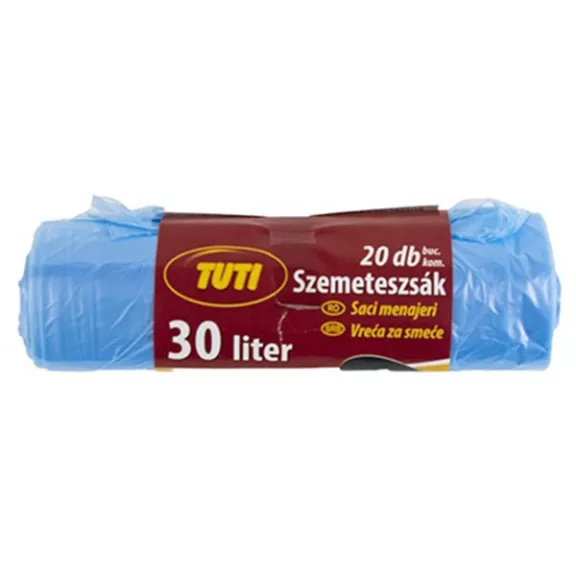 Szemeteszsák TUTI 30L köthető füles 20 darabos Szemeteszsák TUTI 30L köthető füles 20 darabos