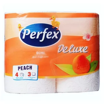 Toalettpapír PERFEX Deluxe barack 3 rétegű 4 tekercses