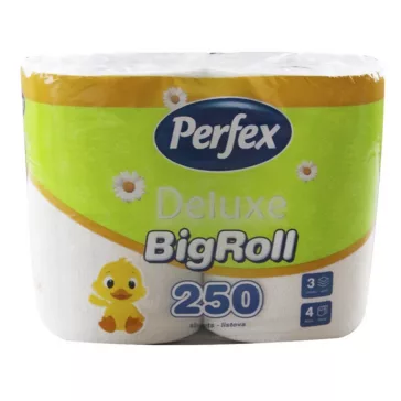 Toalettpapír PERFEX Deluxe kamilla 3 rétegű 4 tekercses