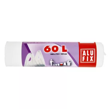 Szemeteszsák ALUFIX 60L 13 mikronos húzófüles 12 darabos